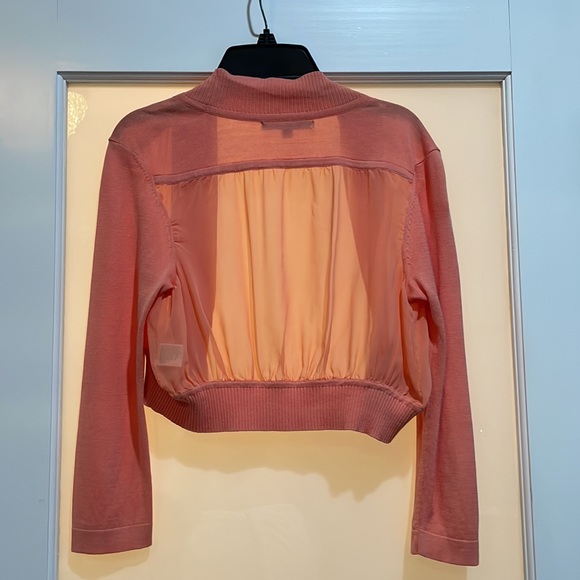 Orange silk sweater. - Picture 3 of 4
